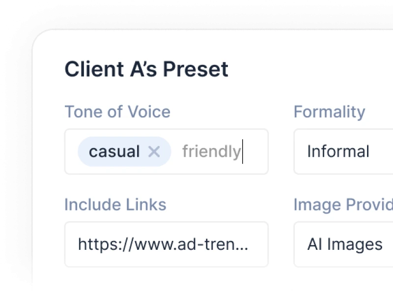 Customize Formatting, Tone & Content Structure